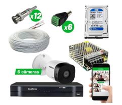 Kit Cftv Intelbras 6 Cam Vhc1120b Multi Hd 720p Dvr Mhdx Full Hd Kit Cftv Intelbras 6 Cam Vhc1120b Multi Hd 720p Dvr Mhdx Full Hd