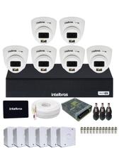 Kit CFTV Intelbras 6 Câmeras 3220d Full Color Com Áudio DVR 1108-c Mhdx SSD Intelbras 512gb incluso