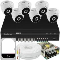 Kit Cftv Intelbras 6 Câmeras vhd 3120 Dome 720p dvr 1208 1TB