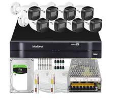 Kit Cftv Intelbras 8 Câmeras 1120b Dvr Mhdx Multi Hd 1TB 100 metros cabo