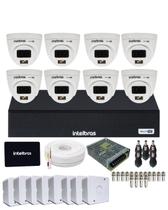 Kit CFTV Intelbras 8 Câmeras 1120d Full Color 720p DVR intelbras 1108-c SSD 512gb Instalado Kit CFTV Intelbras 8 Câmeras 1120d Full Color 720p DVR intelbras 1108-c SSD 512gb Instalado