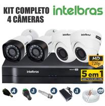 Kit CFTV Intelbras Completo 4 Câmeras AHD 720P DVR 4 Canais Kit CFTV Intelbras Completo 4 Câmeras AHD 720P DVR 4 Canais