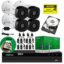 Kit CFTV Intelbras Completo 4 Câmeras VHL 1120 B HD DVR MHDX 1204 com IA e HD 500GB Kit CFTV Intelbras Completo 4 Câmeras VHL 1120 B HD DVR MHDX 1204 com IA e HD 500GB