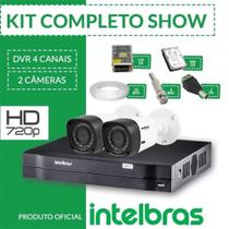 Kit cftv intelbras completo alta definição 2 câmeras hd com 500GB Kit cftv intelbras completo alta definição 2 câmeras hd com 500GB