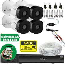 Kit CFTV Intelbras Full HD 4 Câmeras 1080p e DVR 4 Canais