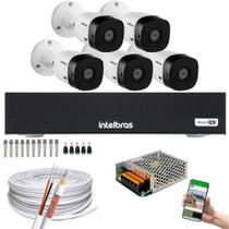 Kit CFTV Intelbras Full HD 5 Câmeras VHD 1220B DVR MHDX 3008-C Kit CFTV Intelbras Full HD 5 Câmeras VHD 1220B DVR MHDX 3008-C
