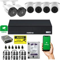 Kit CFTV Intelbras Full HD 6 Câmeras DVR 8 Canais e HD 2TB