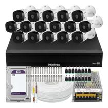 Kit Cftv Monitoramento 16 Cameras Intelbras Hd 1 Tera Purple