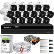 Kit Cftv Monitoramento 16 Cameras Intelbras Mhdx 1216 1 Tera