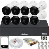 Kit Cftv Monitoramento 8 Câmeras Intelbras 1120b Dvr 1108c Hd 1TB