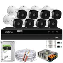 Kit Cftv Monitoramento 8 Cameras Intelbras 1208 1t