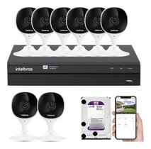 Kit CFTV WiFi Inteligente 16 Canais 8 Câmeras Internas Full HD , NVR iNVD 1016 AM e HD 1TB