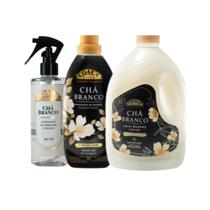 Kit Chá Branco Coala Amaciante Concentrado Laundry 1L Sabão Lava Roupas Limpeza Total 3L Odorizante Para Tecidos Estofados Cama Lençol 260ml Perfume Kit Chá Branco Coala Amaciante Concentrado Laundry 1L Sabão Lava Roupas Limpeza Total 3L Odorizante Para Tecidos Estofados Cama Lençol 260ml Perfume