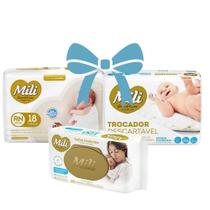 Kit Chá de Bebê Fr RN + Lenço Love C100 + Trocador - Mili