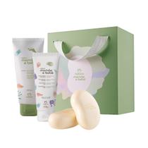 Kit Chá de Bebê Natura Shampoo 100ml, Creme Assadura e Sabonete em Barra