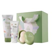 Kit Chá de Bebê Natura Shampoo 100ml, Creme Assadura e Saboneteira