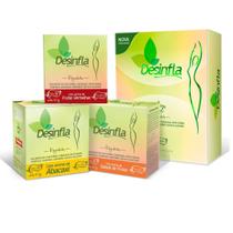 Kit Chá Desinfla - 90 sachês - 60 Tradicional + 30 Sabores 3cx c/ 10 sachês