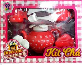 Kit Chá Diversão Na Cozinha Morango Brinquedo 99 Toys