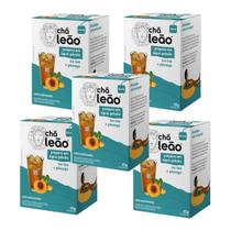 Kit Chá Leão 5 uni sabor Ice Tea e Pessêgo 10 sachês de 2,5g