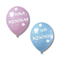 Kit Chá Revelação Balões Bexiga Boy Girl Menina Menino 40 Un