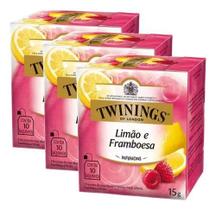 Kit Chá Twinings Misto Limão e Framboesa 20g - 3 unidades Kit Chá Twinings Misto Limão e Framboesa 20g - 3 unidades
