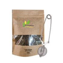 Kit Chá Verde 100g + Infusor De Chá Em Aço Inox - A organica