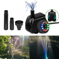 Kit Chafariz Efeito Chuva Bomba Submersa Led Para Fontes Lagos Cascatas - Mingy