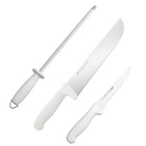 Kit Chaira Afiador e Faca 10” + Faca de Desossa Para Açougue Cozinha e Churrasco