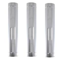 Kit Chaminé 3 Dutos 8 Polegadas Inox 430 Brilhante