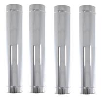 Kit Chaminé 4 Dutos 7 Polegadas Inox 430 Para Forno