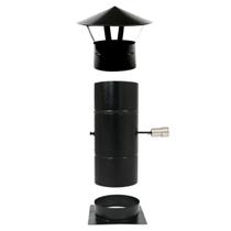 Kit Chaminé 5 Adaptador Registro Damper Chapéu Chinês