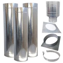 Kit Chaminé 9POL 3M Canhão Adapta/Acabam/Abracadeira