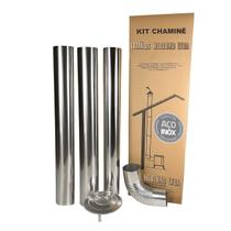 Kit Chaminé Ø 115mm Inox 3 Canos 1m Curva Chapéu Fogão Lenha - N 2 Hedlund