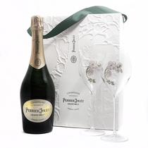 Kit champagne perrier jouet grand brut 750ml com 2 tacas