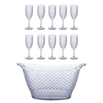 Kit Champanheira Cervejeira com 10 taças - 11 pçs