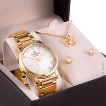 Kit Champion Relógio Feminino Elegance Prova Dágua 50 Metros CN26037W Kit Champion Relógio Feminino Elegance Prova Dágua 50 Metros CN26037W