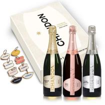 Kit Chandon Marcadores de Taça - 01 Reservé Brut 750ml + 01 Riche Demi-Sec 750 + 01 Brut Rosé 750ml Kit Chandon Marcadores de Taça - 01 Reservé Brut 750ml + 01 Riche Demi-Sec 750 + 01 Brut Rosé 750ml