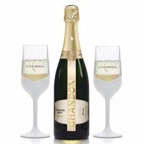 Kit Chandon Reserve Brut 750 ml + 2 Taça Personalizada