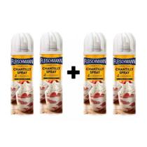 Kit chantilly spray 250g com 4 unidades -fleischmann