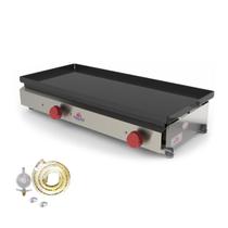 Kit - Chapa Bifeteira Lanche Gás Inox 75 Cm Pr-750g + Kit Gás - Progás