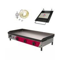 KIT - Chapa Lanche Bifeteira a Gás PR-1000G + Prensa Pão + Kit Gás - Progás