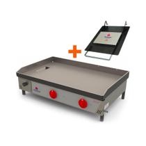 Kit - Chapa Lanche Bifeteira A Gás Pr-800g + Prensa Pão - Progás
