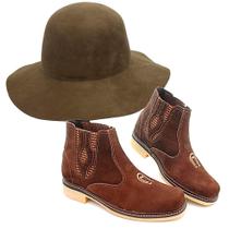 Kit Chapéu Cata Ovo + Botina Mangalarga SV53014 Kit Chapéu Cata Ovo + Botina Mangalarga SV53014