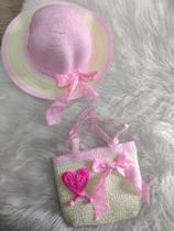 Kit Chapéu De Praia Infantil + Bolsa De Praia
