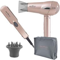 Kit Chapinha e Secador de Cabelo Britania Travel Bivolt - Rose Gold Kit Chapinha e Secador de Cabelo Britania Travel Bivolt - Rose Gold