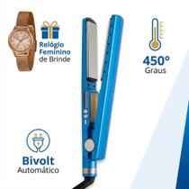 Kit Chapinha Profissional Titanium 450G para Progressiva Sem Frizz + Relógio Feminino Original