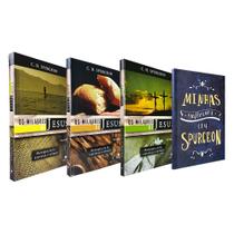 Kit Charles Spurgeon Os Milagres de Jesus 3 Volumes + Caderno Anotações Minhas Reflexões