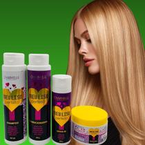 Kit Charmelle Meu Liso Perfeito 4 Itens Shampoo Condicionador Máscara Leave-in