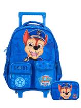 Kit Chase Patrulha Canina Mochila Rodas + Estojo Box 3D