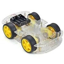 Kit Chassi 4 Rodas Robotica Robo Projeto Arduino